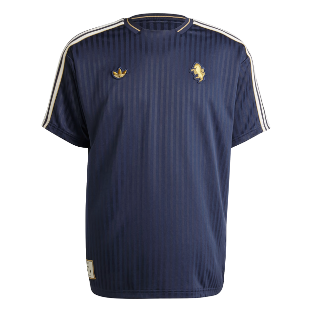 Camisa Juventus Terrace Icons 25/26 - Torcedor Adidas Masculina - Azul com detalhes em branco