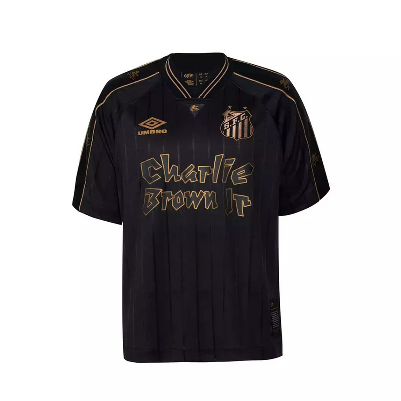 Camisa do Santos Edição Charlie Brown Jr 24/25 Torcedor Masculina  - Preta e Dourada