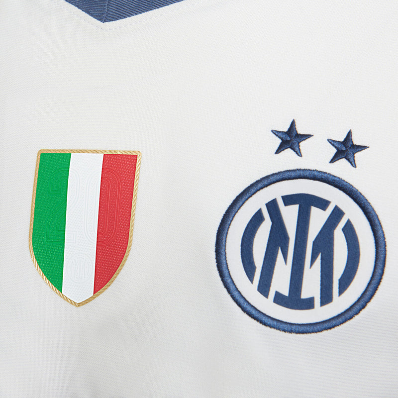 Camisa Inter de Milão II 24/25 - Torcedor Nike Feminina - Branca com detalhes em azul