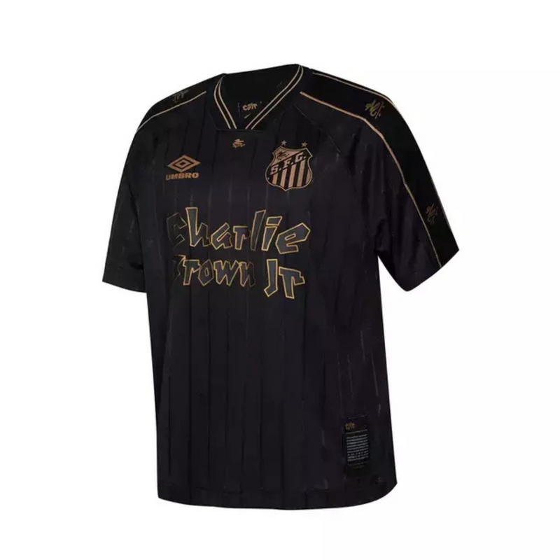 Camisa do Santos Edição Charlie Brown Jr 24/25 Torcedor Masculina  - Preta e Dourada