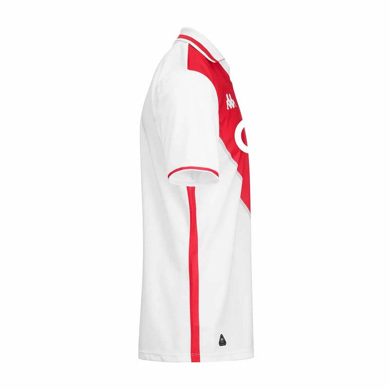 Camisa Monaco I 2024/25 Torcedor Masculina - Branca e Vermelha