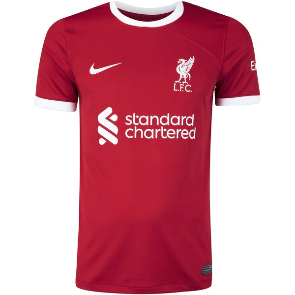 Camisa Liverpool I 23/24 - Torcedor Nike Masculina - Vermelha com detalhes em branco