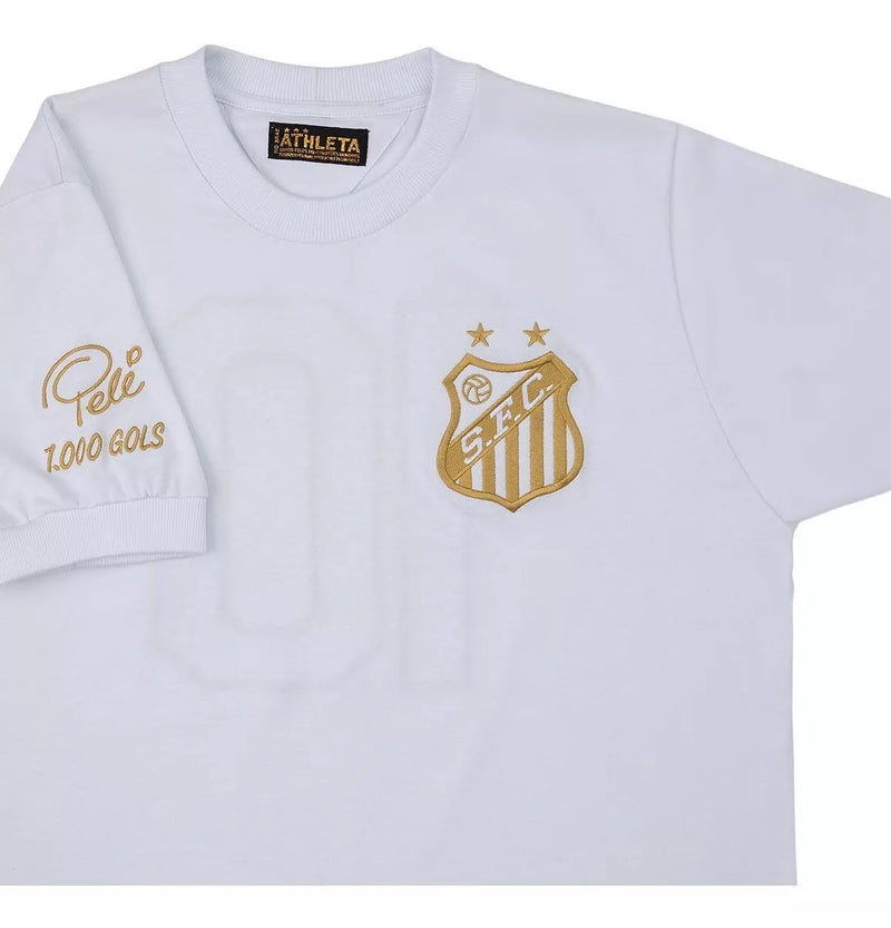 Camisa Santos Retrô Pelé Mil Gols Preta Oficial