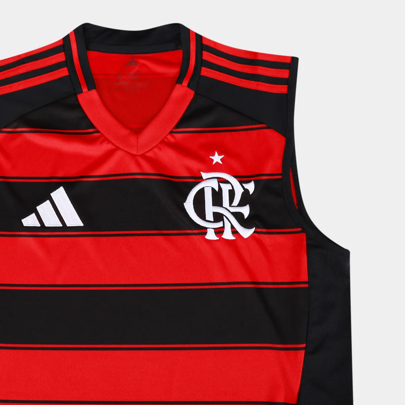 Regata Flamengo I 25/26 Adidas Masculina - Preto e vermelho
