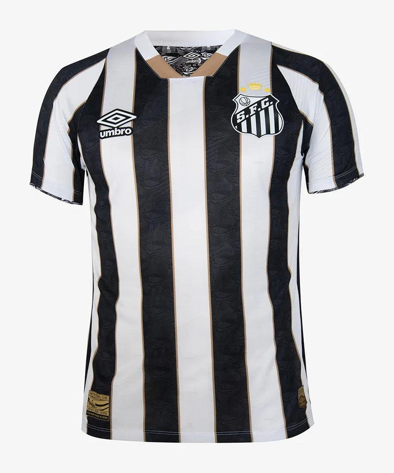 Camisa Santos II 24/25 - Torcedor Umbro Masculina - Branca e preta