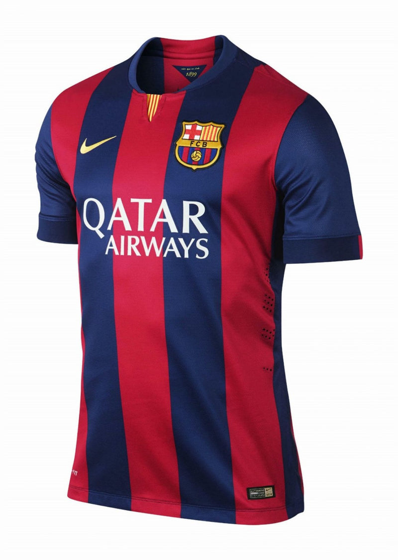 Camisa Barcelona Retrô 2014/2015 Azul e Grená - Nike