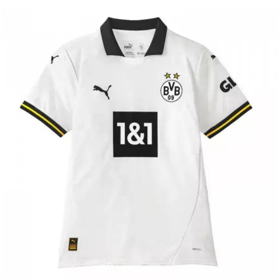 Camisa Borussia Dortmund III 24/25 - Torcedor Puma Masculina - Branca com detalhes em preto e amarelo