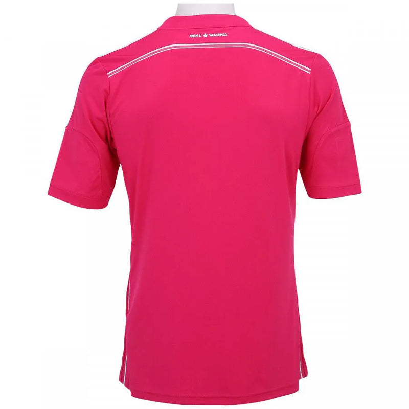 Camisa Retrô Real Madrid II 14/15 - Masculina Adidas - Rosa com detalhes em branco