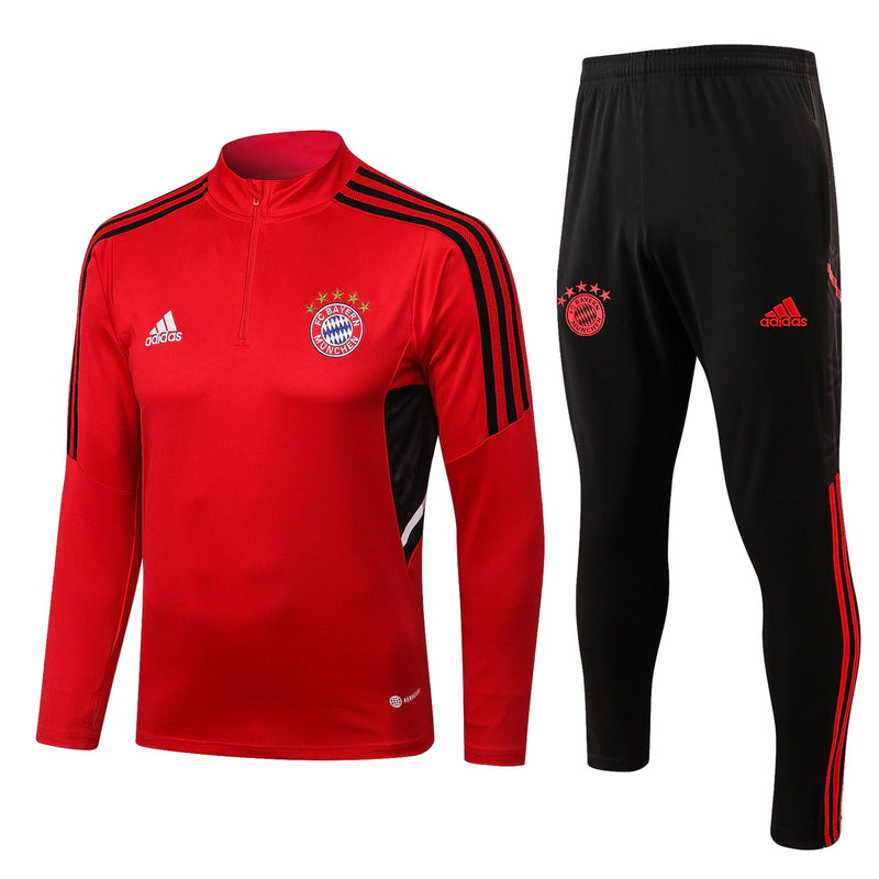 Kit Treino adulto - Camisa e Shorts - Bayern de Munique Adidas 24/25 - Vinho com detalhes em vinho