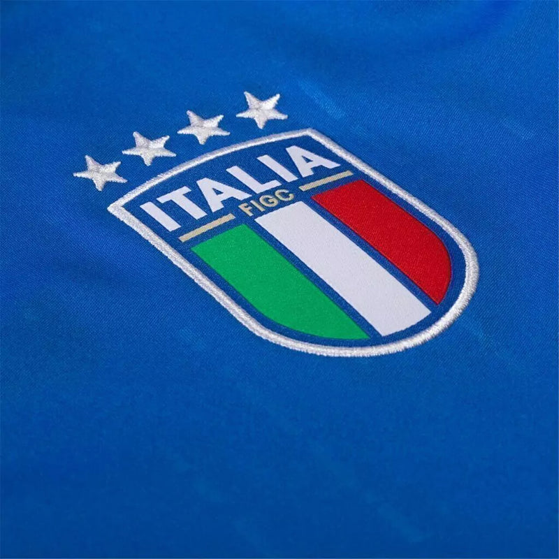 Camisa Seleção da Itália I 24/25 - Torcedor Adidas Masculina - Azul Com Patch Eurocopa