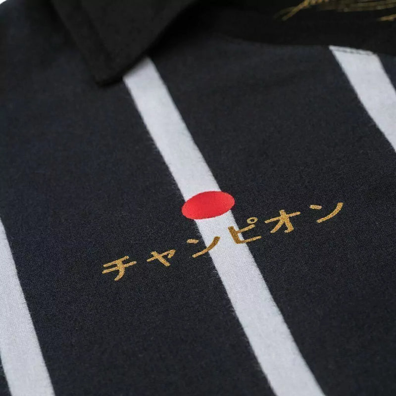 Camisa Retrô Corinthians 2012 - Masculina - Preta com listras brancas