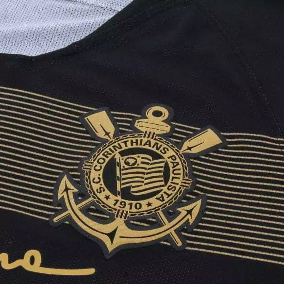 Camisa Retrô Corinthians 2018/19 - Masculina Nike - Preta com detalhes em Dourado