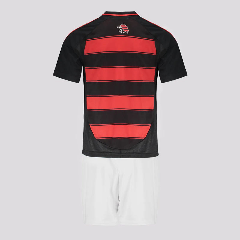 Kit Infantil Flamengo I 25/26 - Adidas - Vermelho e preto