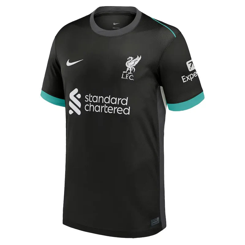 Camisa Liverpool II 24/25 - Torcedor Nike Masculina - Preta com detalhes em verde