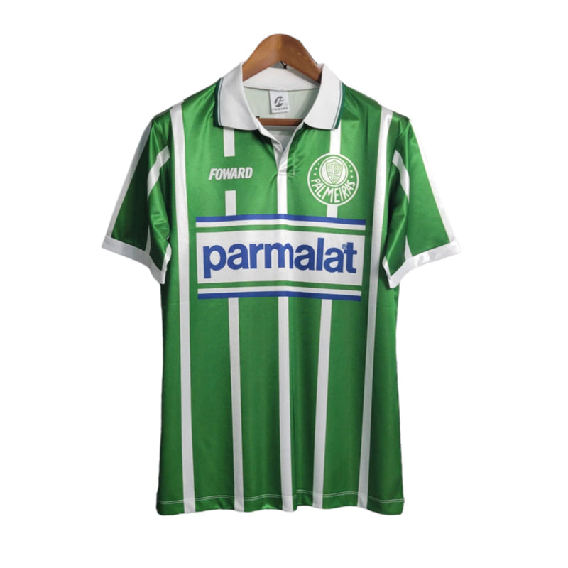 Camisa Retrô Palmeiras I 1993 - Masculina Foward - Verde com listras em branco