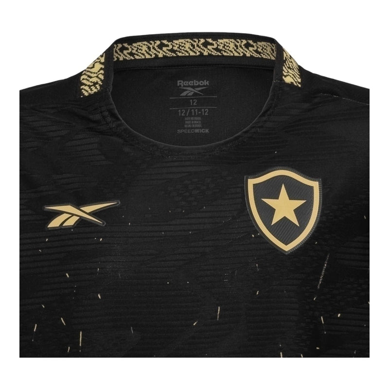 Camisa Botafogo II 24/25 - Torcedor Reebok Masculina - Preta com detalhes em amarel