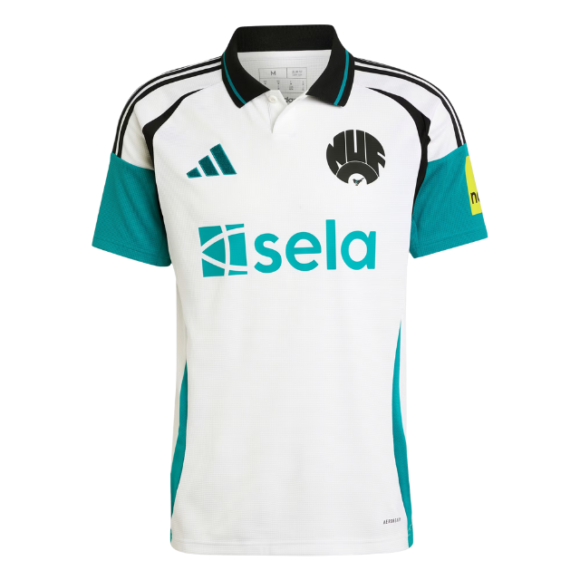 Camisa Newcastle III 24/25 - Torcedor Adidas Masculina - Branca com detalhes em preto e verde