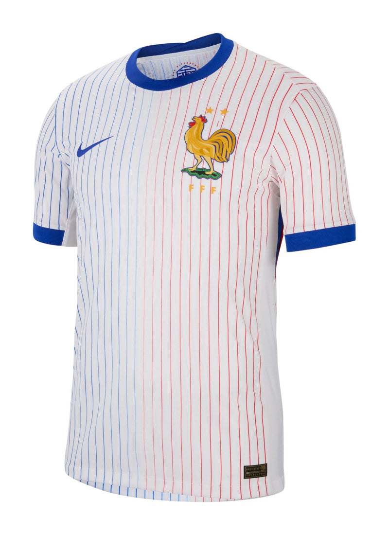 Camisa Seleção da França II 24/25 - Torcedor Nike Masculina - Branca com detalhes em azul e vermelho