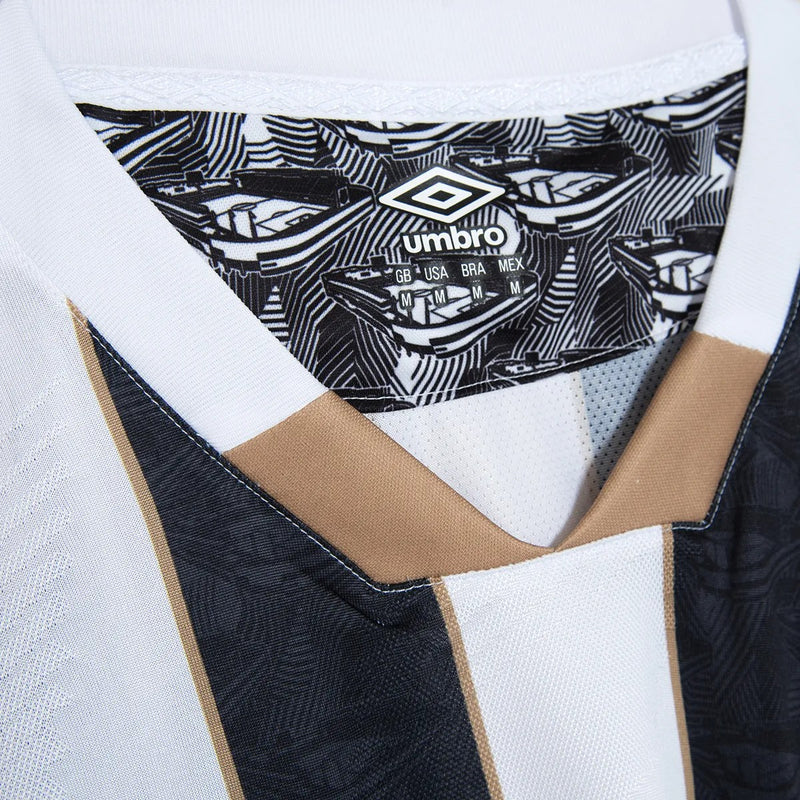 Camisa Santos II 24/25 - Torcedor Umbro Masculina - Branca e preta