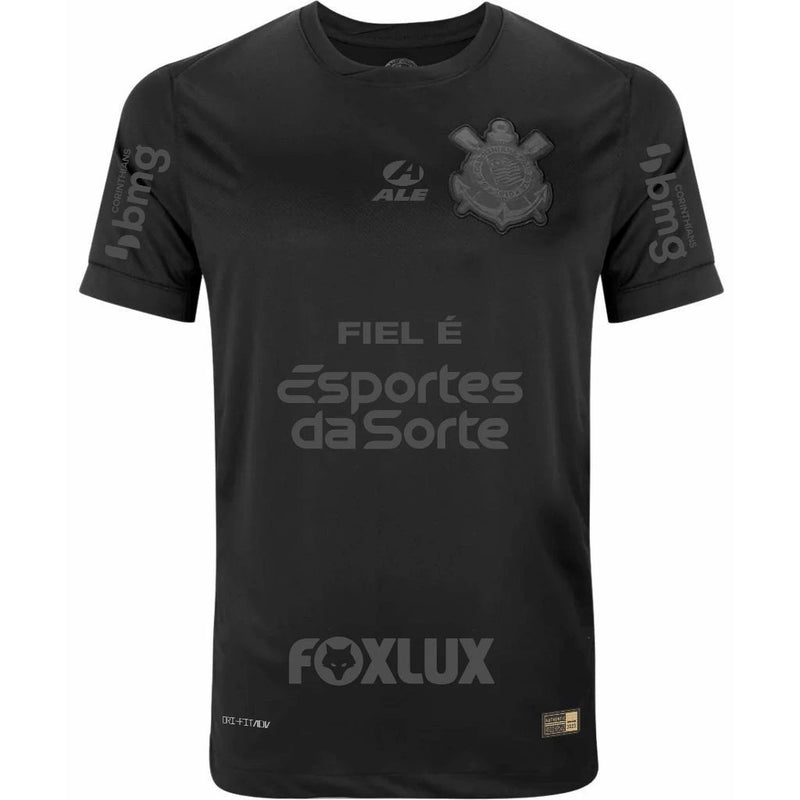 Camisa Corinthians 24/25 All Black - Todos os patrocínios Nike Masculina Torcedor